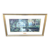 Painting by Abbé Calès, signed and framed.