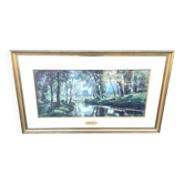 Painting by Abbé Calès, signed and framed.