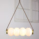 Mid-century opaline & brass pendant lamp