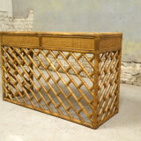 Bamboo dressing table console, 1970