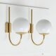 Pair of mod. "b458" brass wall lamps by Candle, 1970s