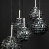 Grand cascading chandelier design with Murano glass by Doria, Germany, 1970s.