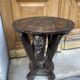 Wooden pedestal table