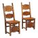 Pair of Baroque chairs in walnut - Italy 18th century