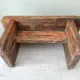 Small rustic wooden bench