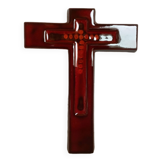 Crucifix bayer céramique année 70