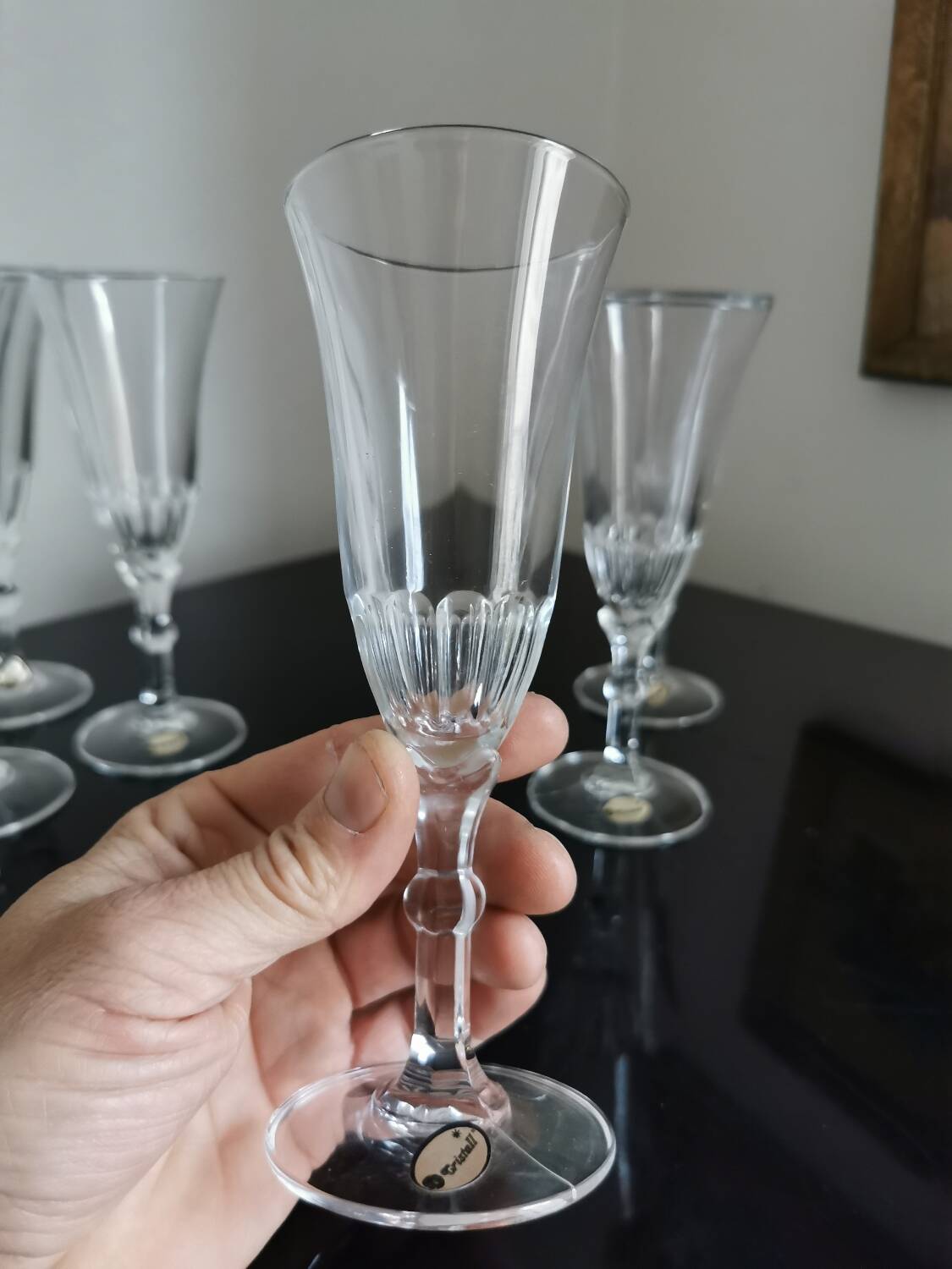 New bohemian crystal flute 6pcs available