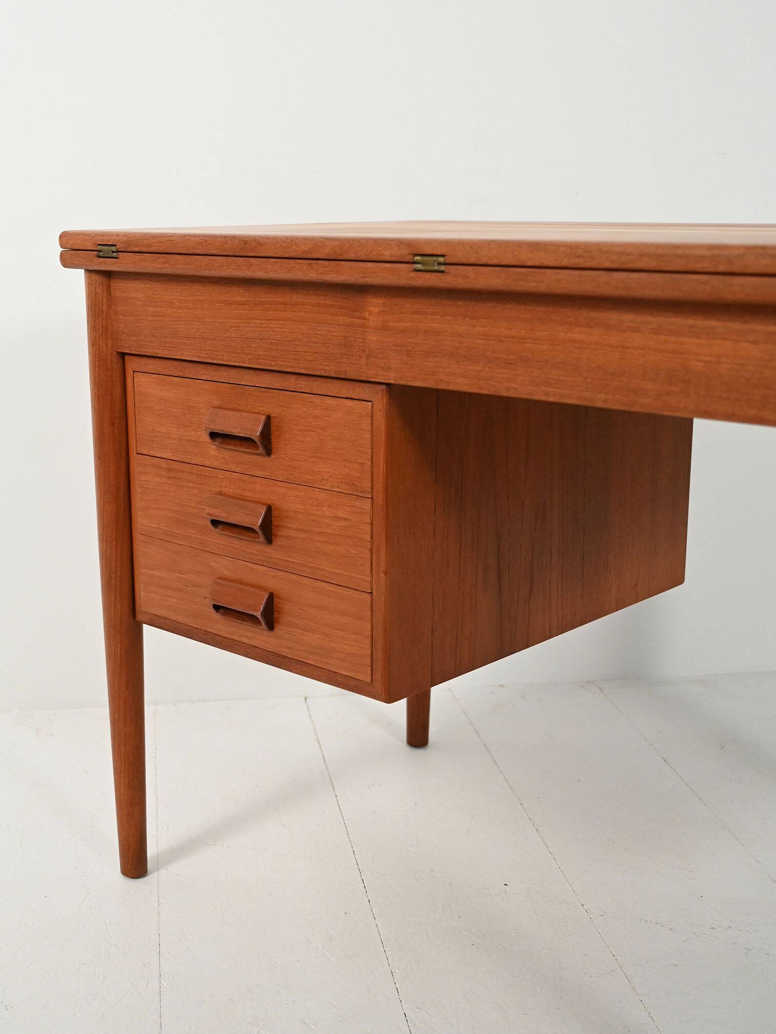 Scandinavian vintage teak flip-top desk