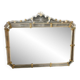 Venetian Rectangular Gold Floreal Hand-Carving Mirror in Murano Glass Style