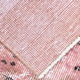 2x9 Pink Floral Vintage Runner Rug