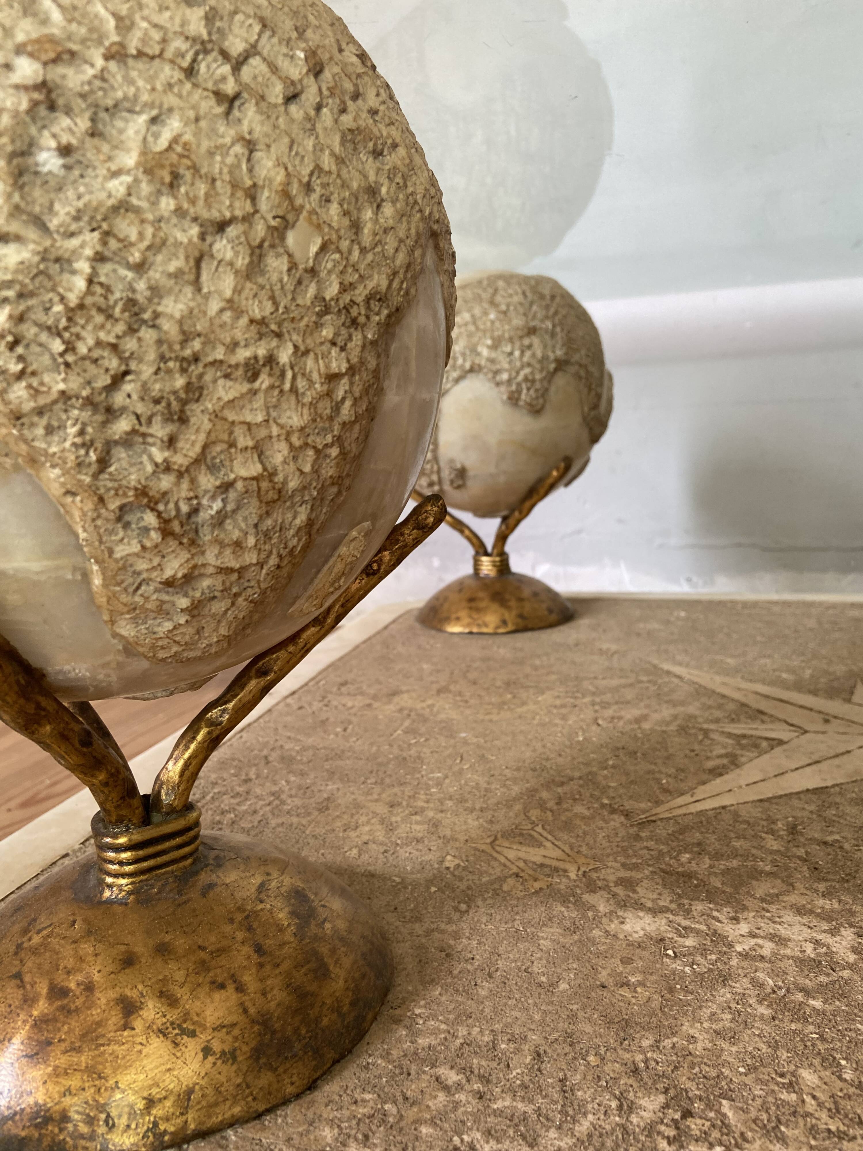 Design coffee table 70-80s in glass and alabaster