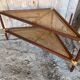 Table Basse Triangulaire Bambou Rotin + Plateaux Cannées Modèle Unique