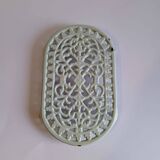 Vintage White Cast Iron Trivet