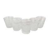 Set of 5 crystal whiskey glasses