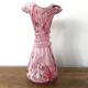 Vase verre de clichy moucheté  rose