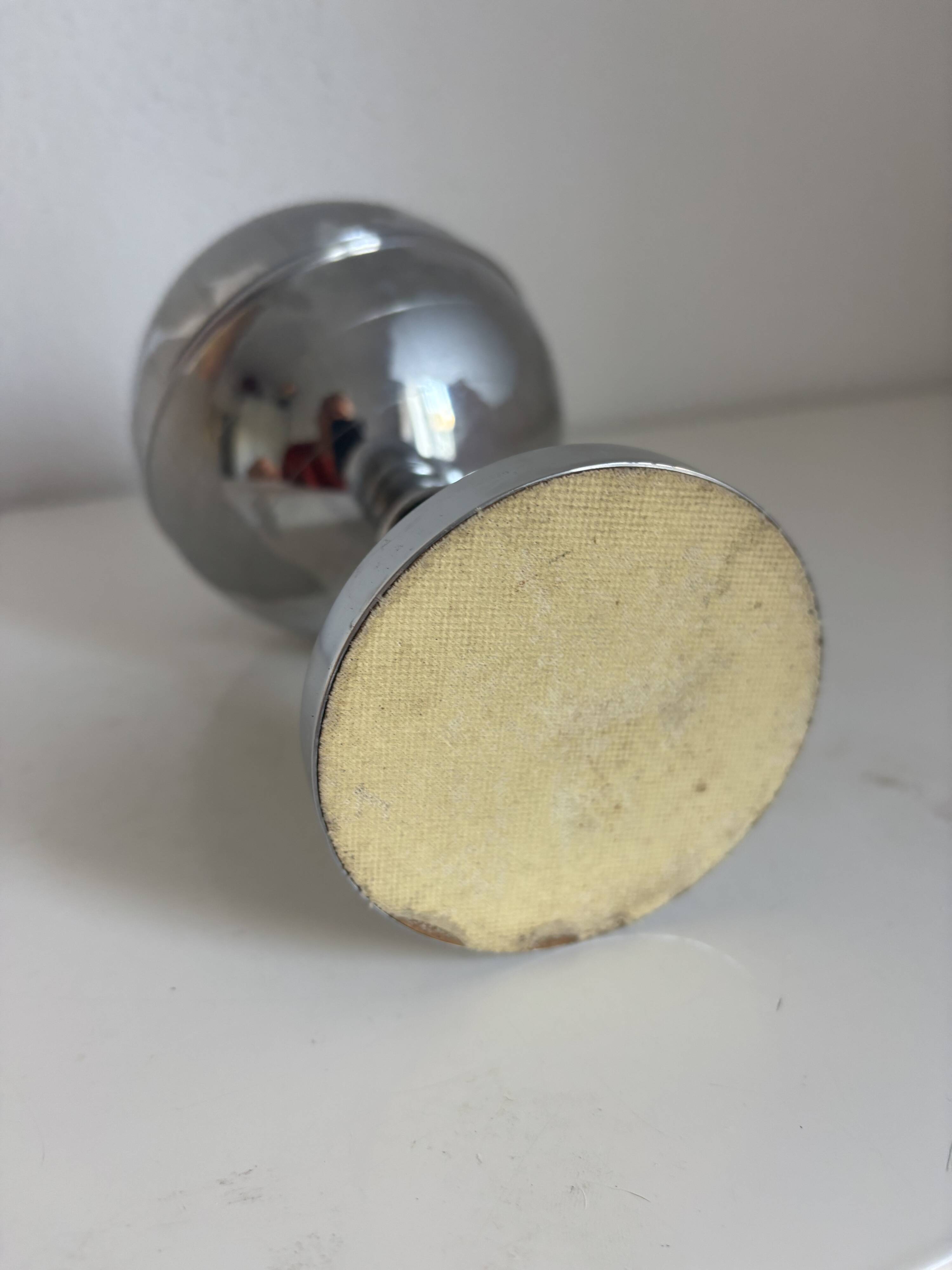 Vintage 1960 cigarette case world map chrome dispenser - 22 x 13 cm