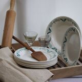 set of 8 ceramic plates "butterflies"