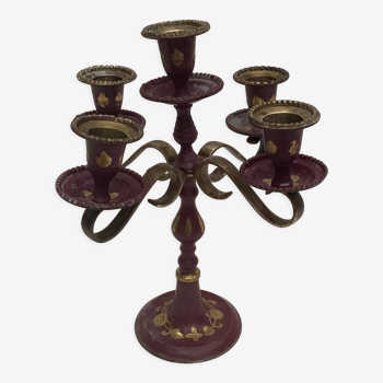 Candlestick candlestick in bronze with five arms