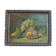 Oil on canvas still life with fruit by J. Rubel