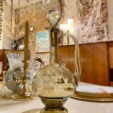 Smoked blown glass carafe