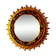 Golden wooden sun mirror, France, 1980, 70cm