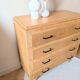 Commode vintage chêne et pieds compas rénovée