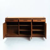 Danish teak Dyrlund credenza with visible joints, drawers and doors