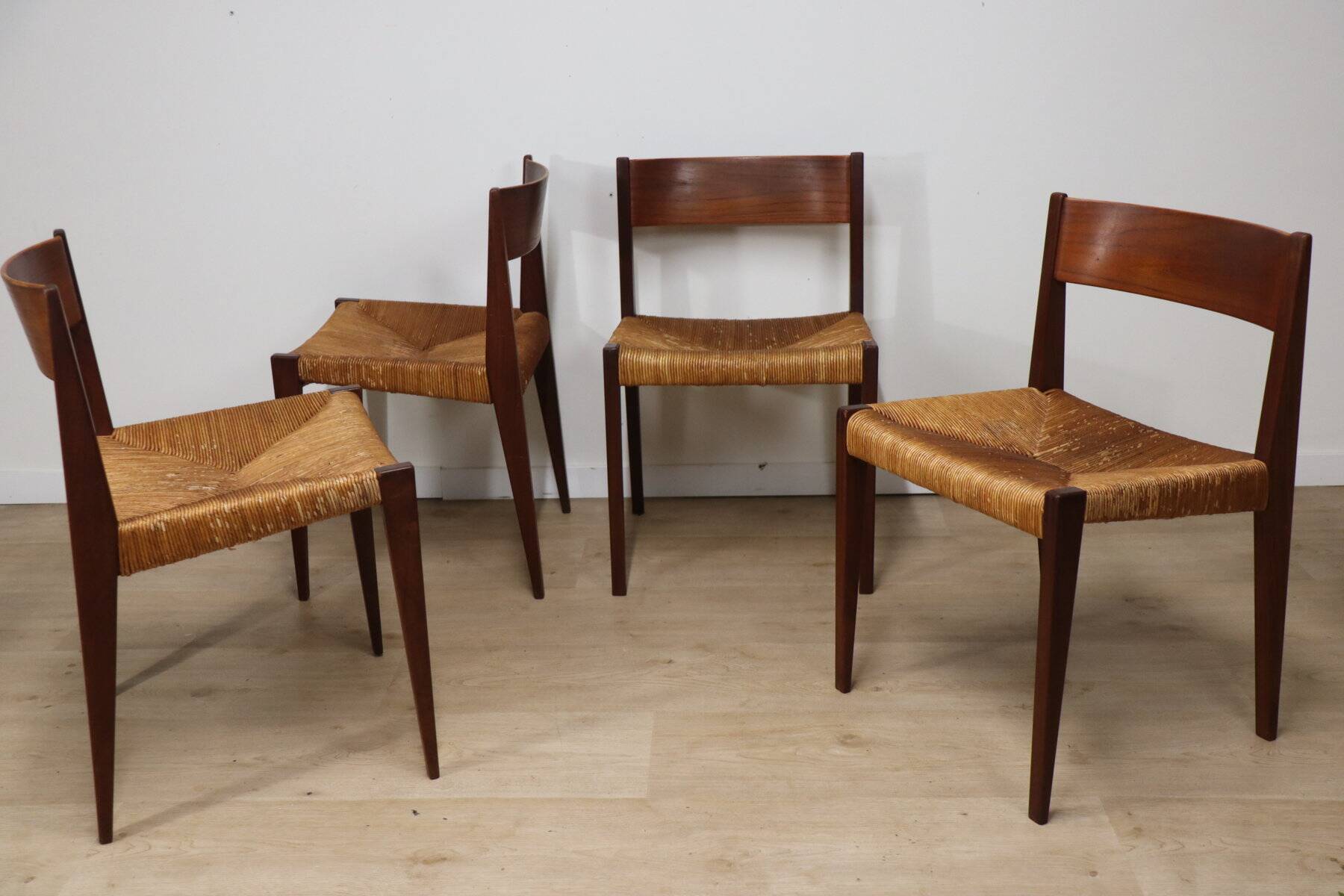 Set of 4 Scandinavian chairs, "Pia" model, by Poul Cadovius, 1960