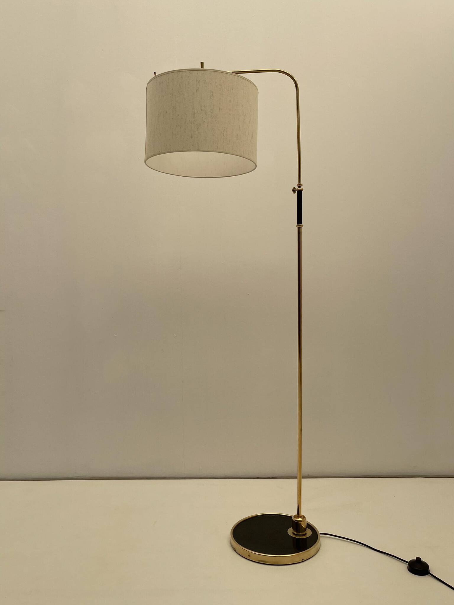 Adjustable brass floor lamp. France, 1970
