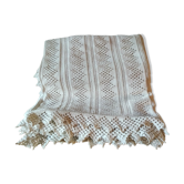 Ecru white cotton bed top, sofa throw