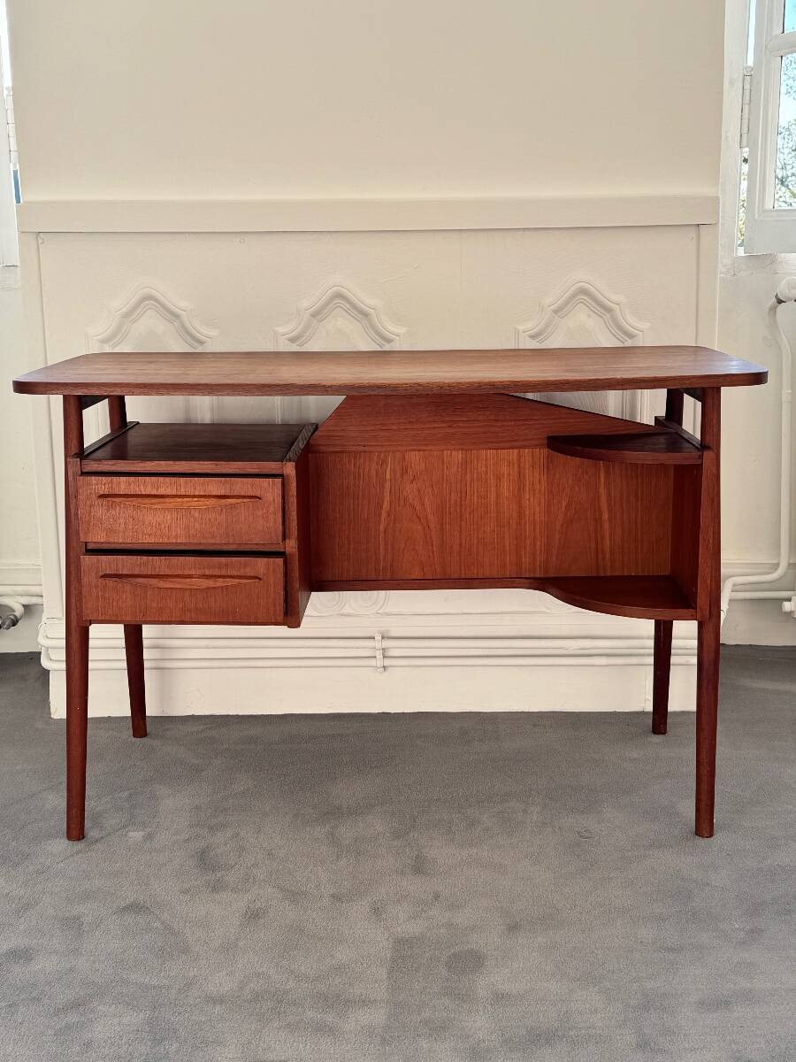 Teak desk by Gunnar Nielsen Tibergaard for Tibergaard, Denmark, 1960s