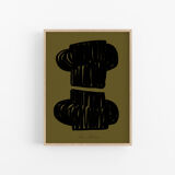 Framed abstract giclee art print 50x70cm