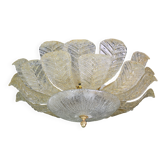 Dubai, Large Size Murano Glass Gold Flush Mount, 1970s
