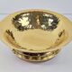 Vintage Valenti Gold Plated Centerpiece Bowl on Walnut Base, 1990s