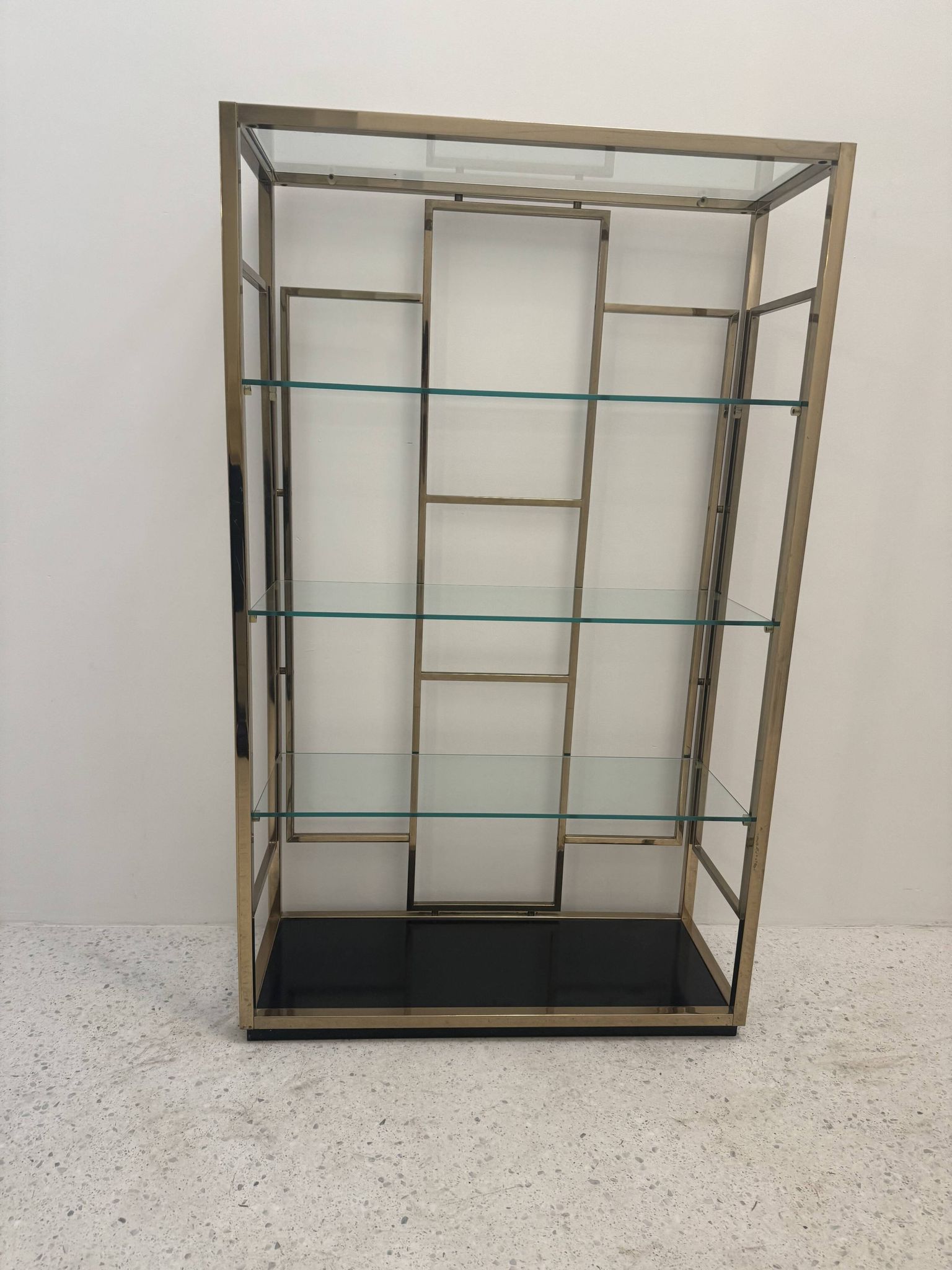Étagère métal doré années 70s