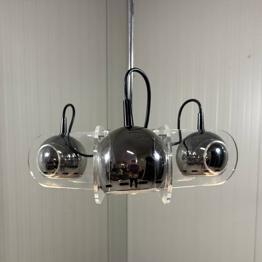 Gino Sarfatti style plexiglass hanging lamp 1970’s