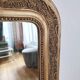 Miroir ancien à fronton doré - 117x76cm