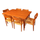 6 vintage teak chairs from the 1960s in Scandinavian style.