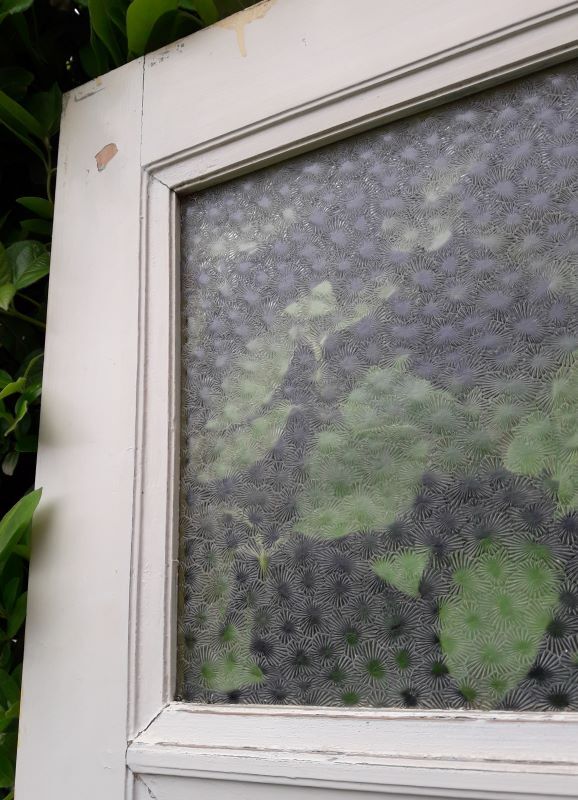 Door vintage translucent glazing