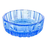 Art Deco salt cellar, orange glass, Ząbkowice, Poland, 1930s