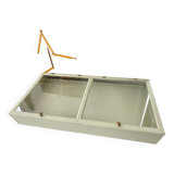 Display case with double glass