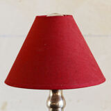 Lampe en métal argenté