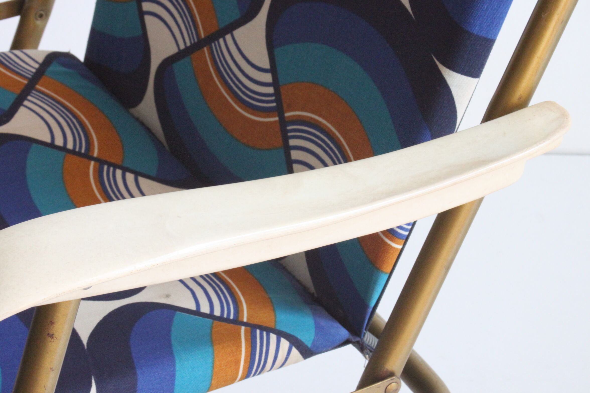 Lafuma space age folding garden chairs, 1964-74, set of two.