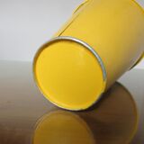 Cache pot tripod in pale green metal and yellow 50 60 years