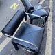 Paire de fauteuil métal et cuir noir "Arconda" par Paolo Piva pour B&B Italia, Italie design 1980