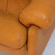 Vintage Coronado Brown Leather Living Room Set Tobia Scarpa Labeled C&B Ita