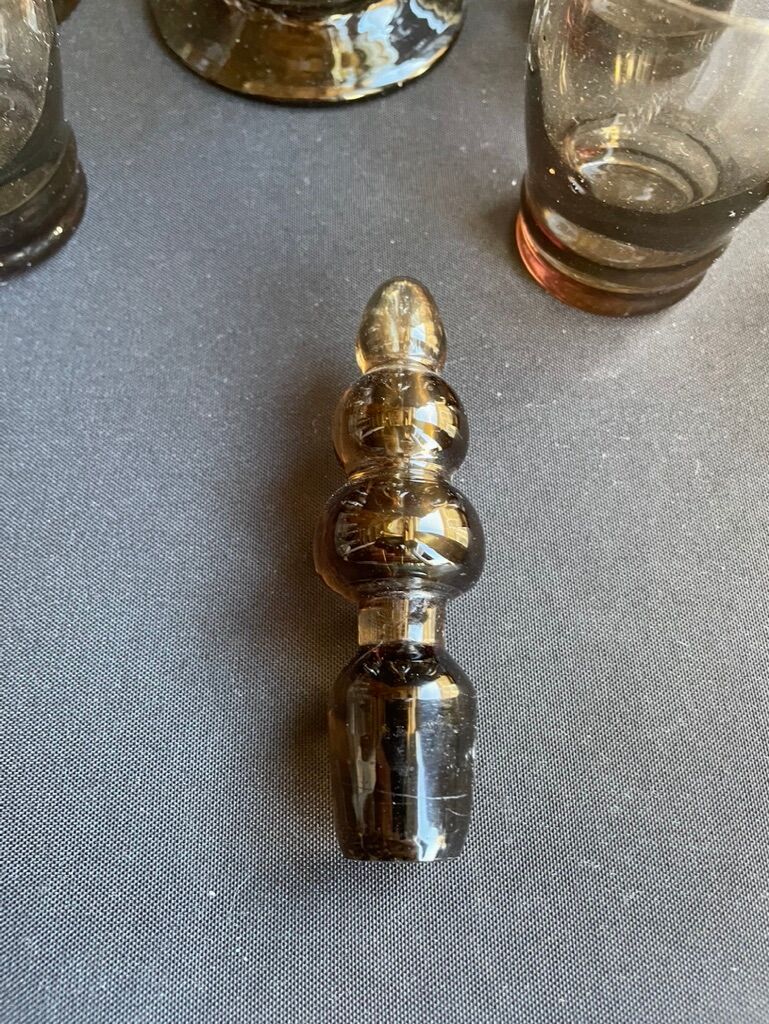 Liquor service smoked glass