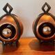 Paire de lampes art déco en dinanderie