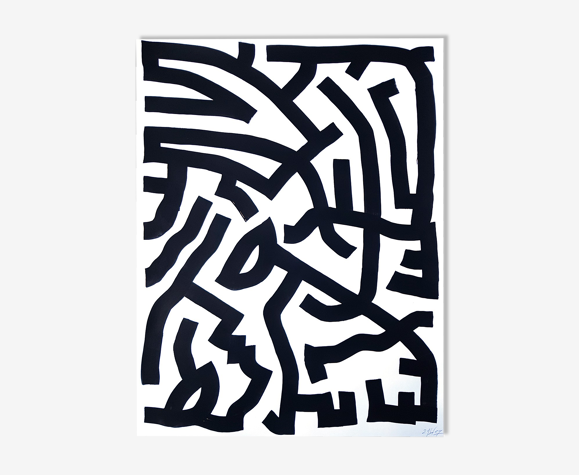 Peinture sur papier "Collé"