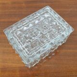 Mid-century glass sugar bowl/bohemia crystal,1960's.